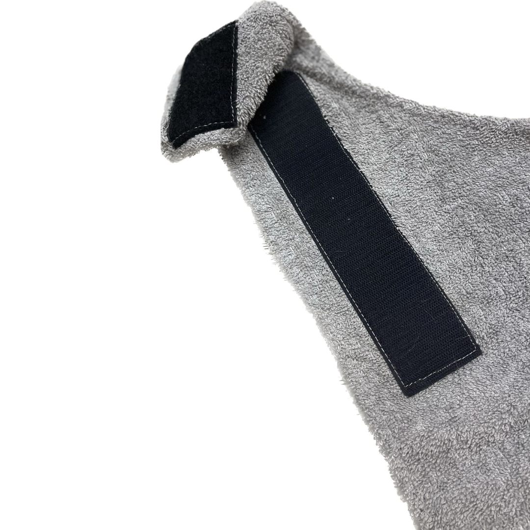 Frottee-Trockenmantel Grau