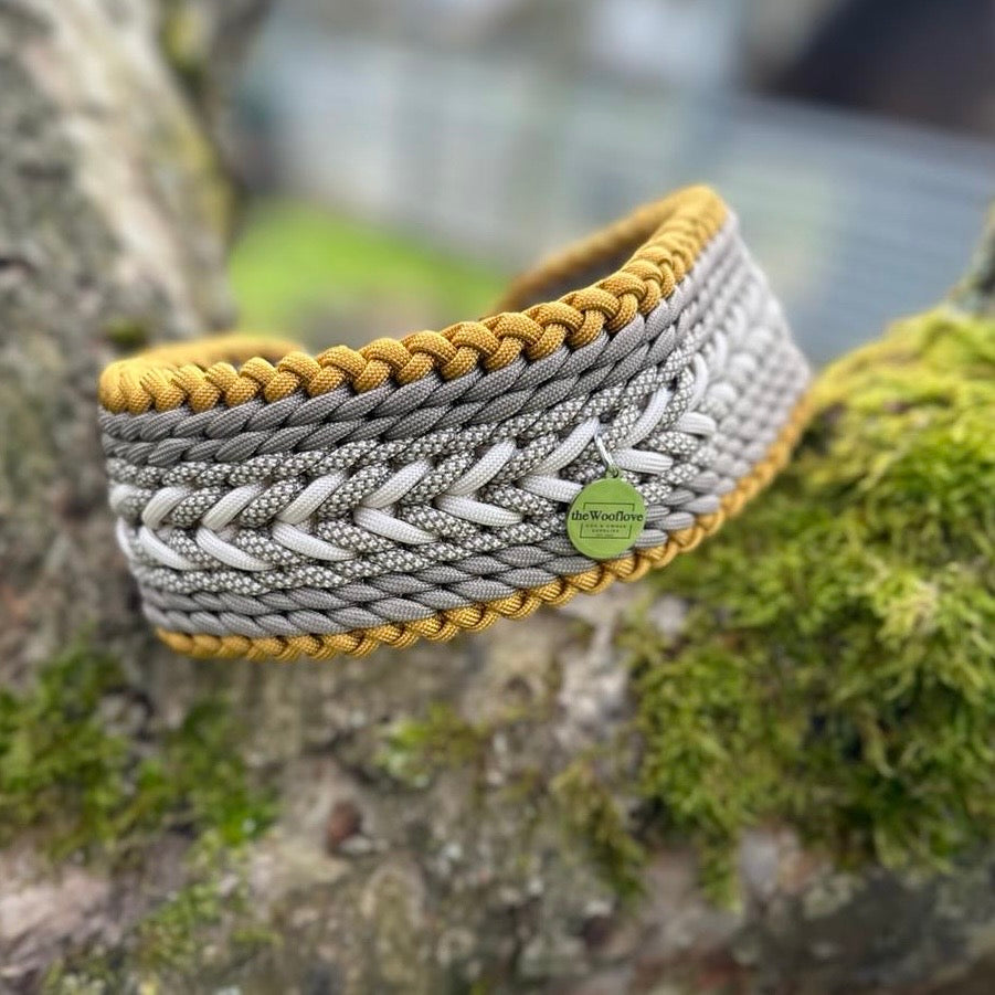 XXL-Paracordhalsband Golden Hour (Sofortkauf)