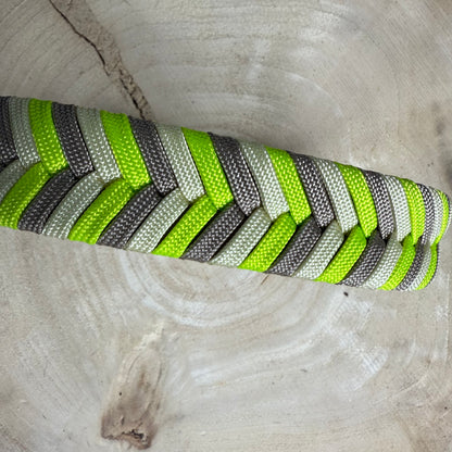 BioThane® x Paracordhalsband Cross Lime