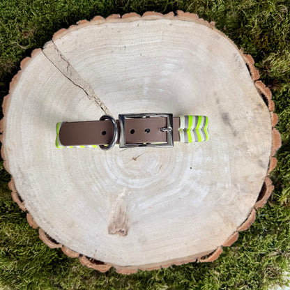 BioThane® x Paracordhalsband Cross Lime