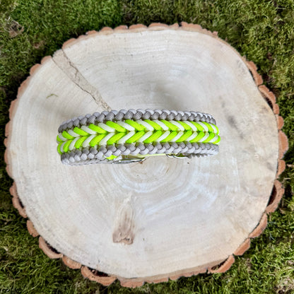 Paracordhalsband Lime