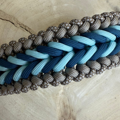 Paracordhalsband Petrol