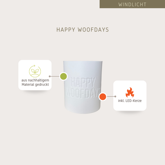 Windlicht "HAPPY WOOFDAYS"