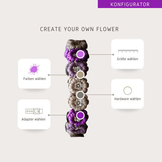 Paracordhalsband Flower