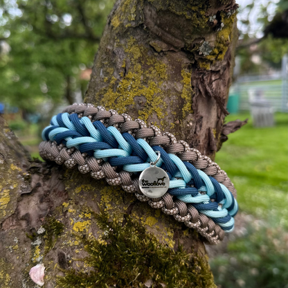 Paracordhalsband Petrol