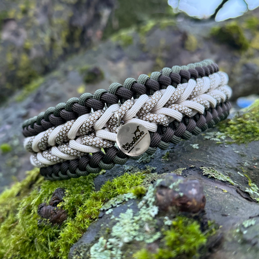 Paracordhalsband Olive