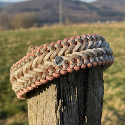 Paracordhalsband Salmon