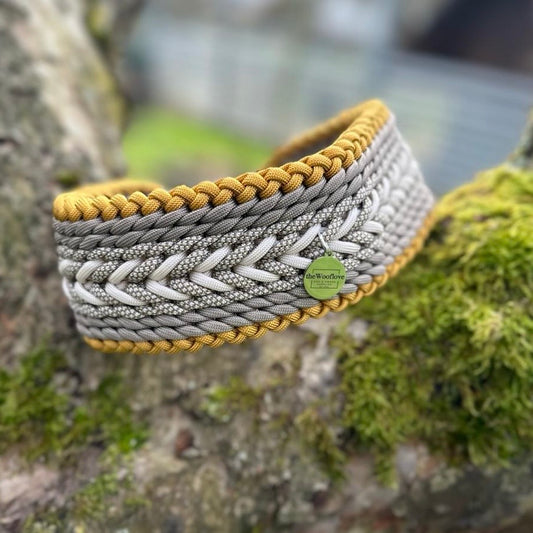 XXL-Paracordhalsband Golden Hour (Sofortkauf)